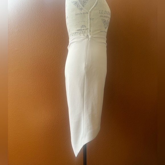 IRO Cream Asymmetrical Skirt With Side Ruching 36/ US Size 4 Excellent Condition - Picture 7 of 8